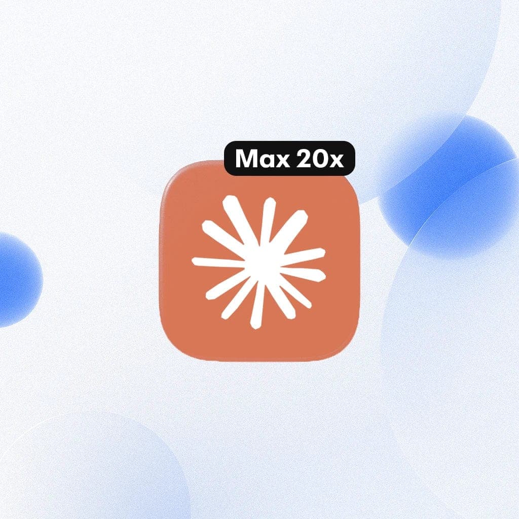 Claude Max 20x 订阅 | $200 官方顶级套餐 | 20倍Pro用量 | 可充值可成品号 - Claude | 数字商品